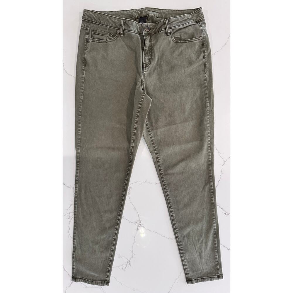 Lane Bryant Super-Stretch Skinny Jeans, Women’s 16, Brushed Army Green/Gray